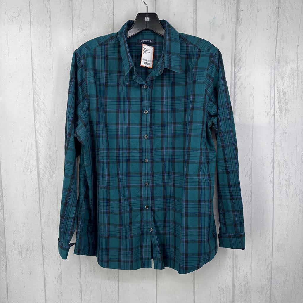 16 plaid button down l/s top