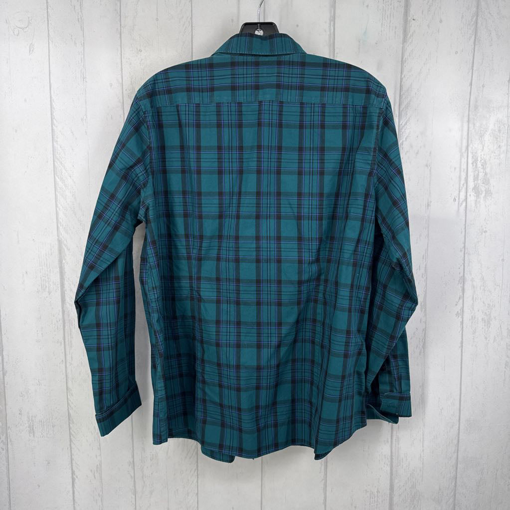 16 plaid button down l/s top