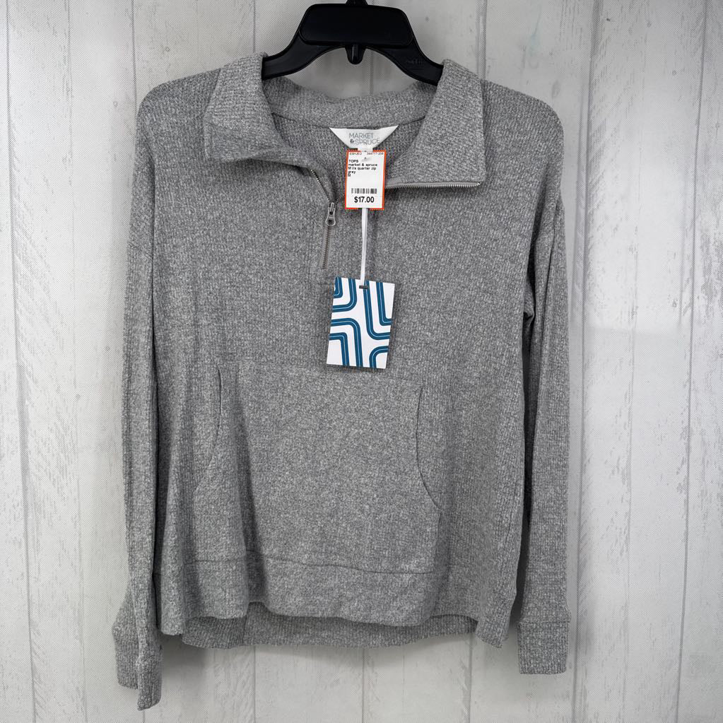 M l/s quarter zip top
