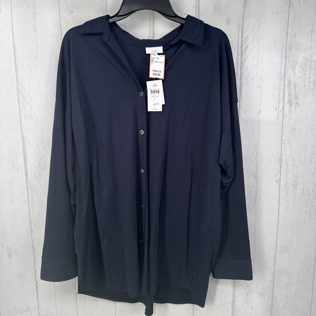 R50 L button down l/s top