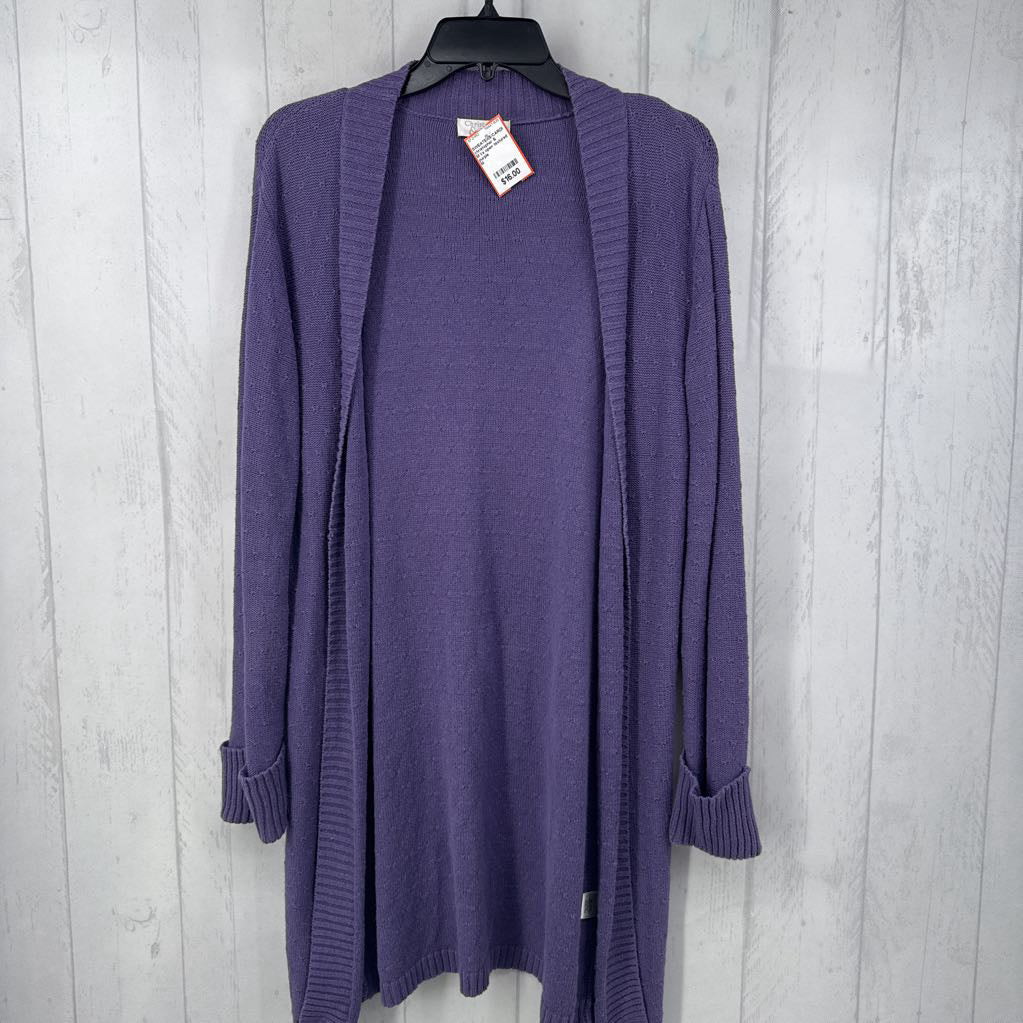 M l/s open textured cardigan