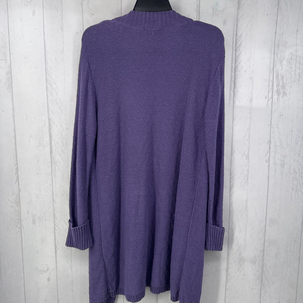 M l/s open textured cardigan