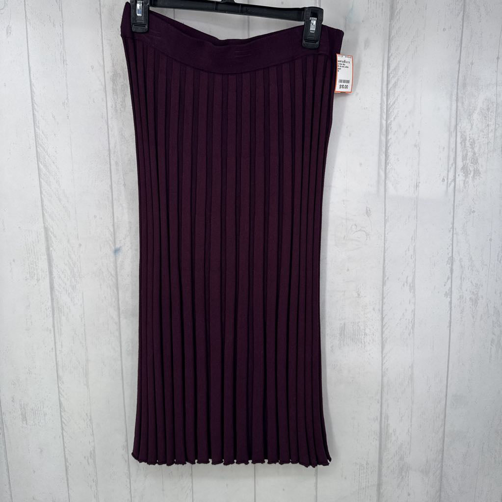 M rib knit a-line skirt