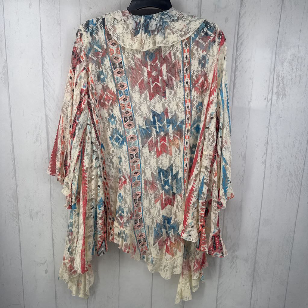 S/M lace ruffled cardi