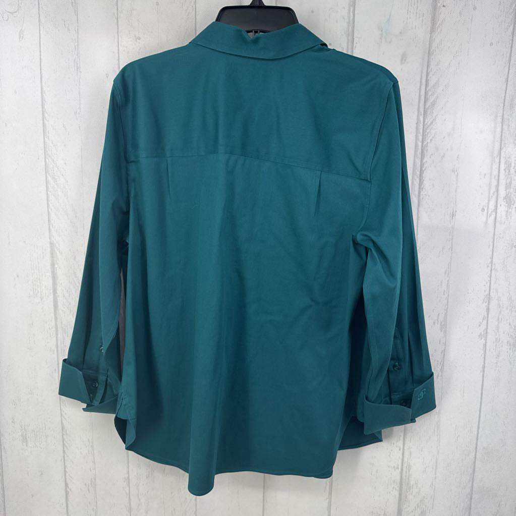 L button down 3/4 slv top