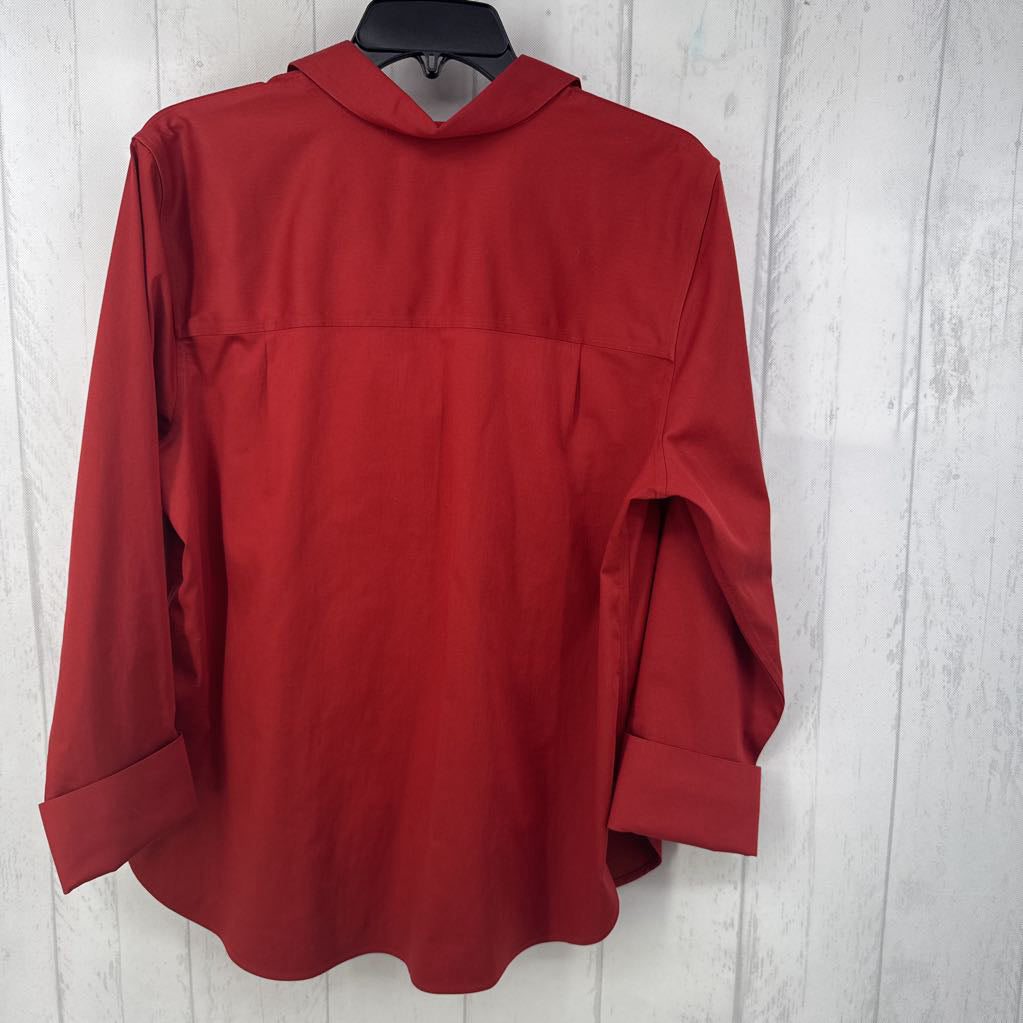 L button down 3/4 slv top