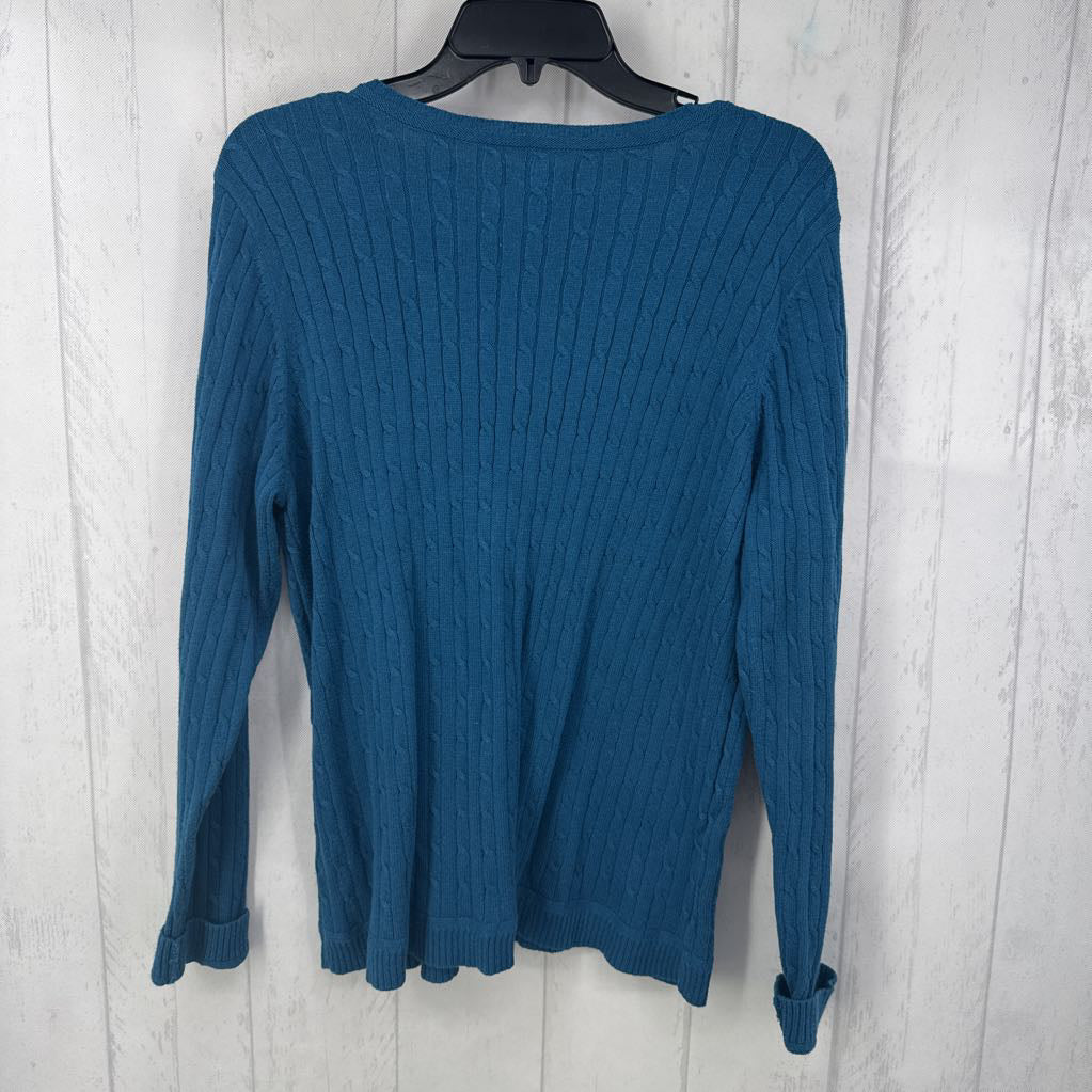 XL cable-knit v-neck sweater
