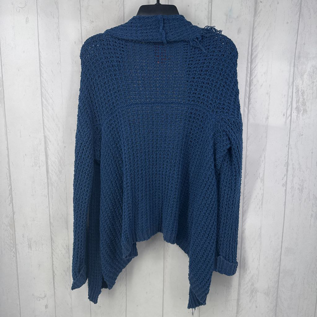 XS loose knit draped front cardi