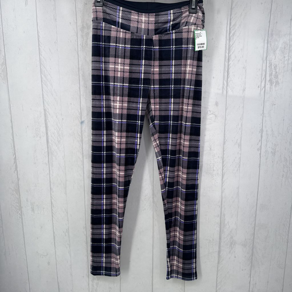 S plaid plush leggings