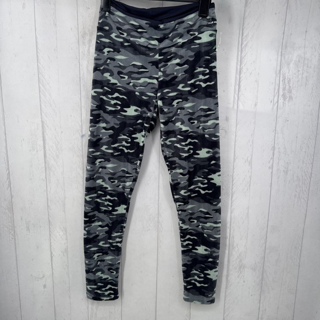 S camo print plush leggings