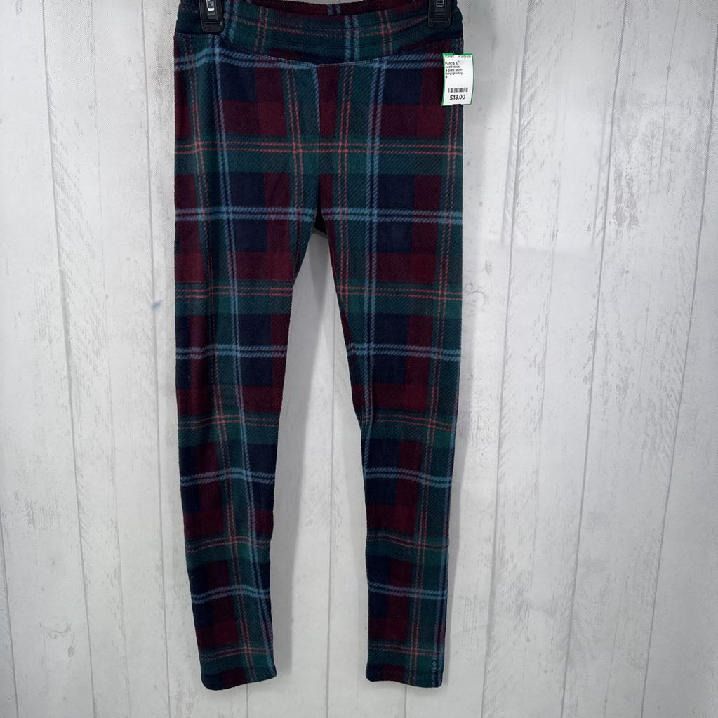 S plaid plush leggings