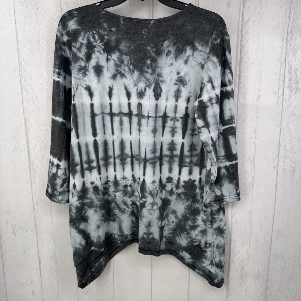 L tie-dyw l/s top