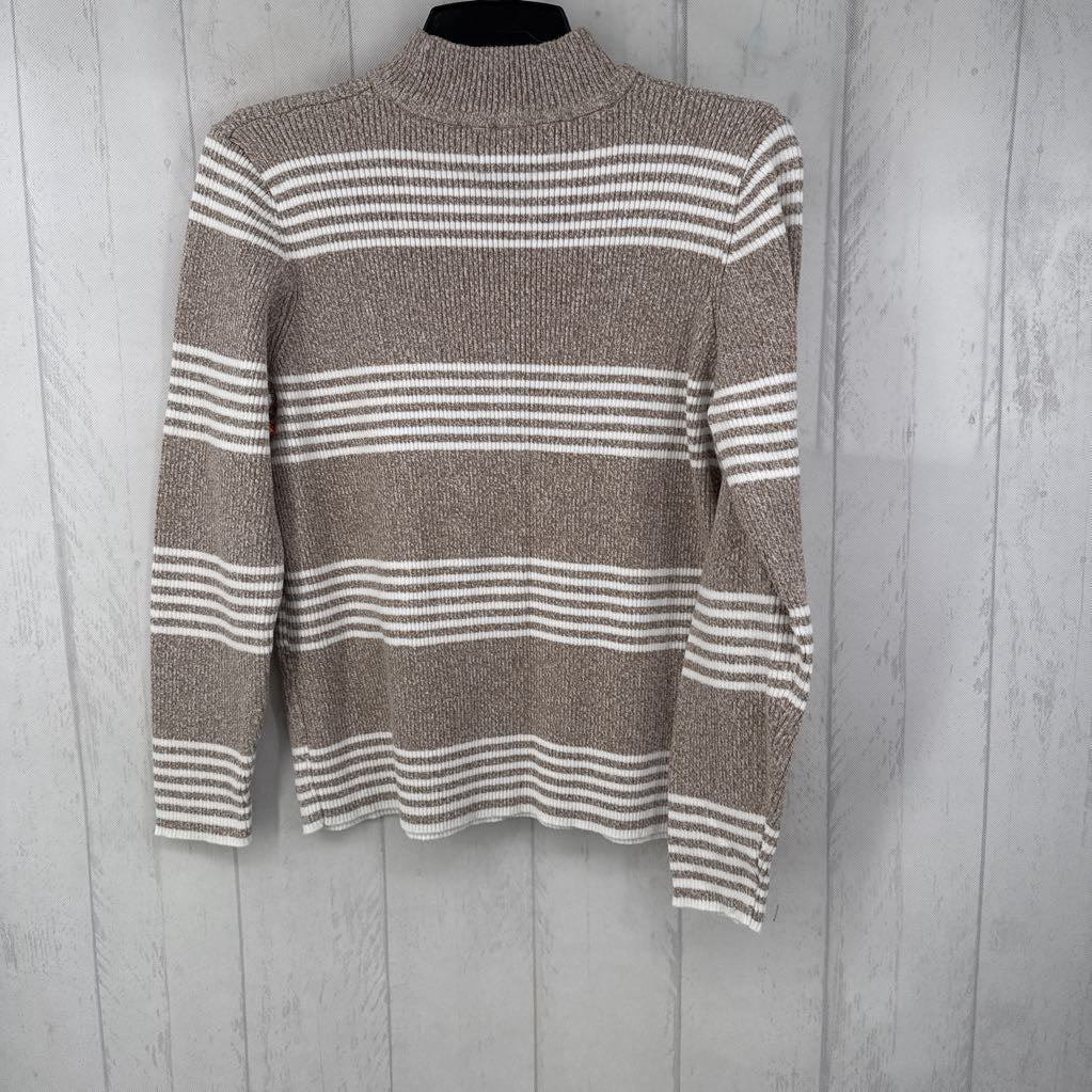 XL-P striped mock neck l/s top