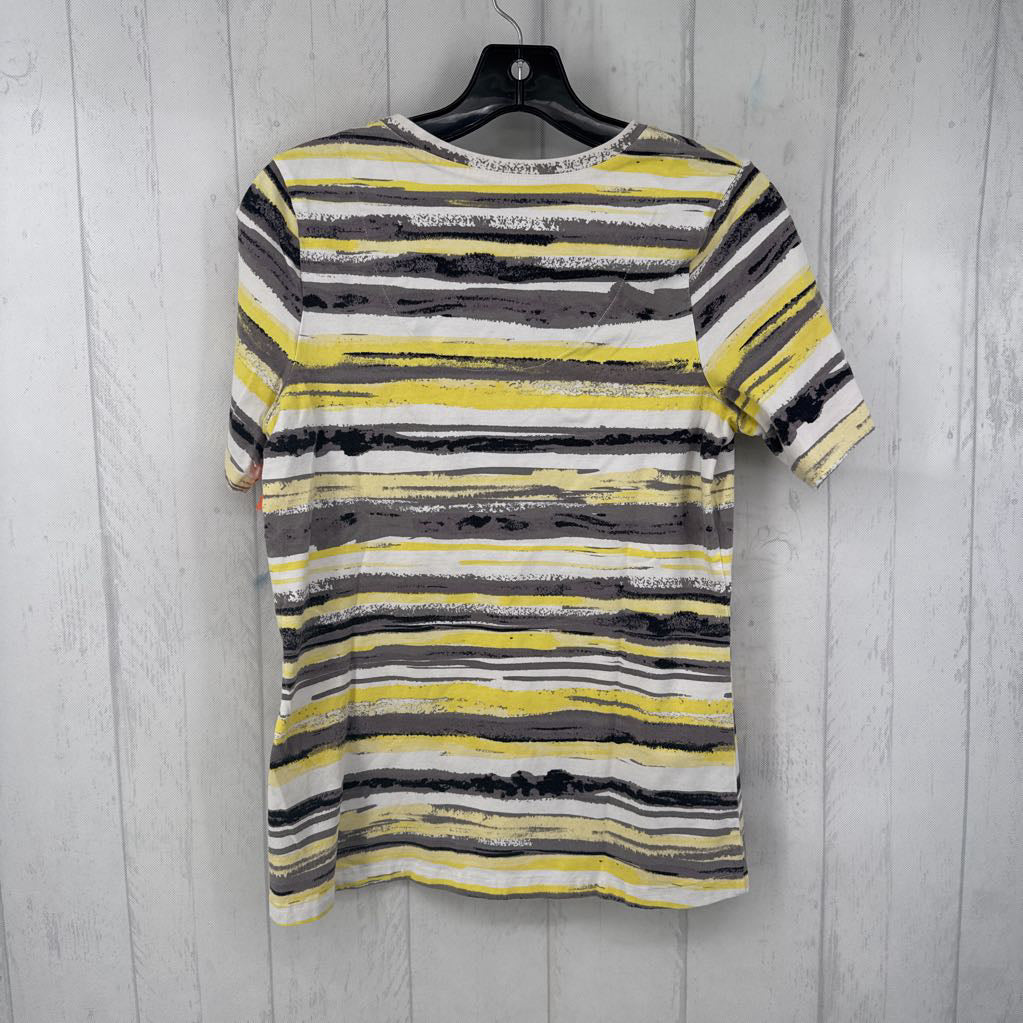 S s/s stripe v-neck top