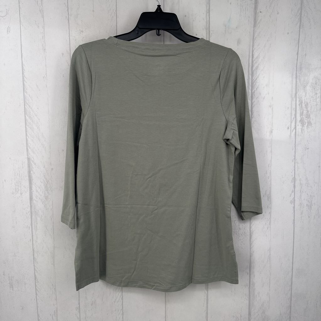 XS 3/4 slv crew neck top