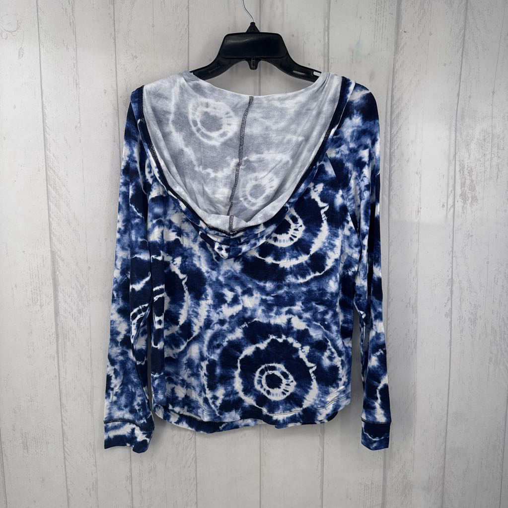 XS l/s tie-dye top w/ hood