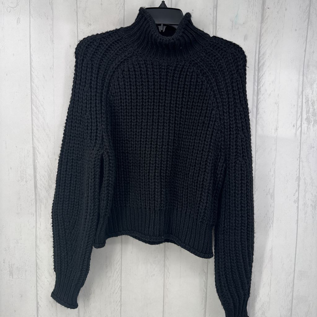 S l/s mock neck sweater