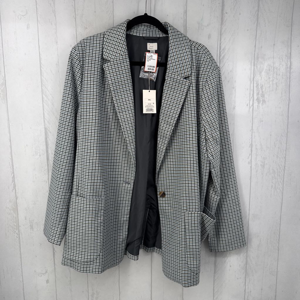 XXL plaid blazer