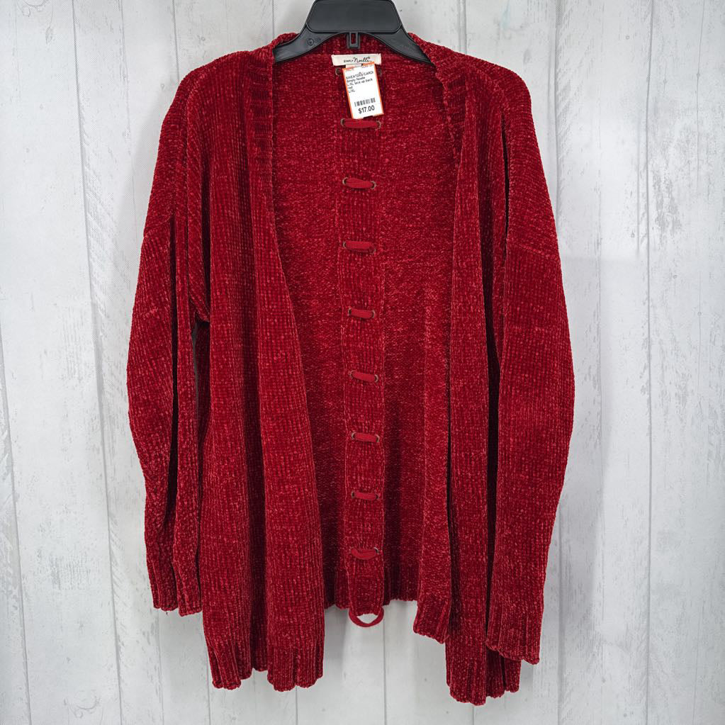 L/XL lace up back open front cardi