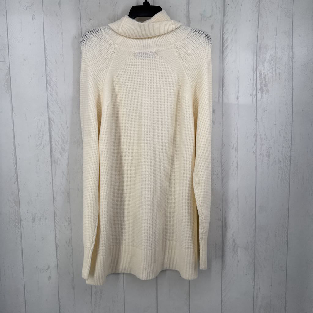 R65 XL waffle knit cowl neck sweater