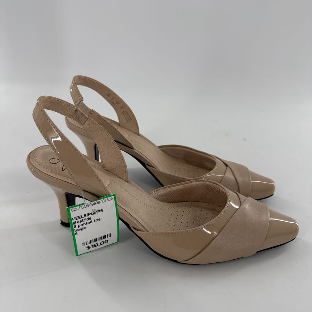 8 ponted toe slingback pumps