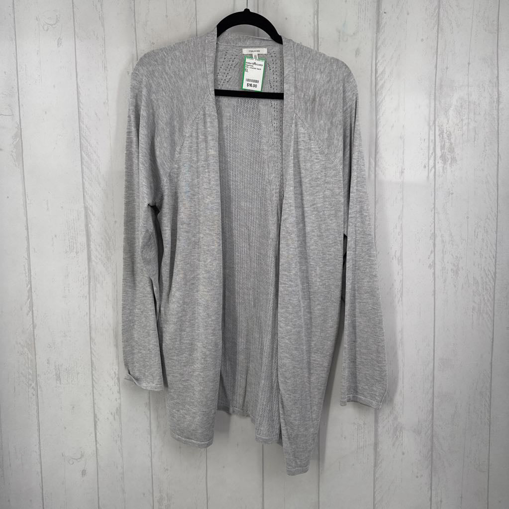 XXL crochet back l/s cardi