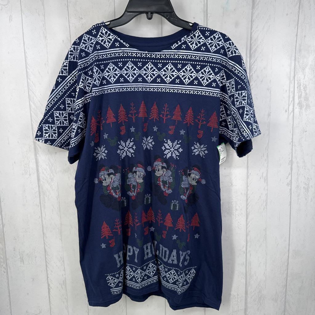 XL s/s santa mickey happy holidays tee