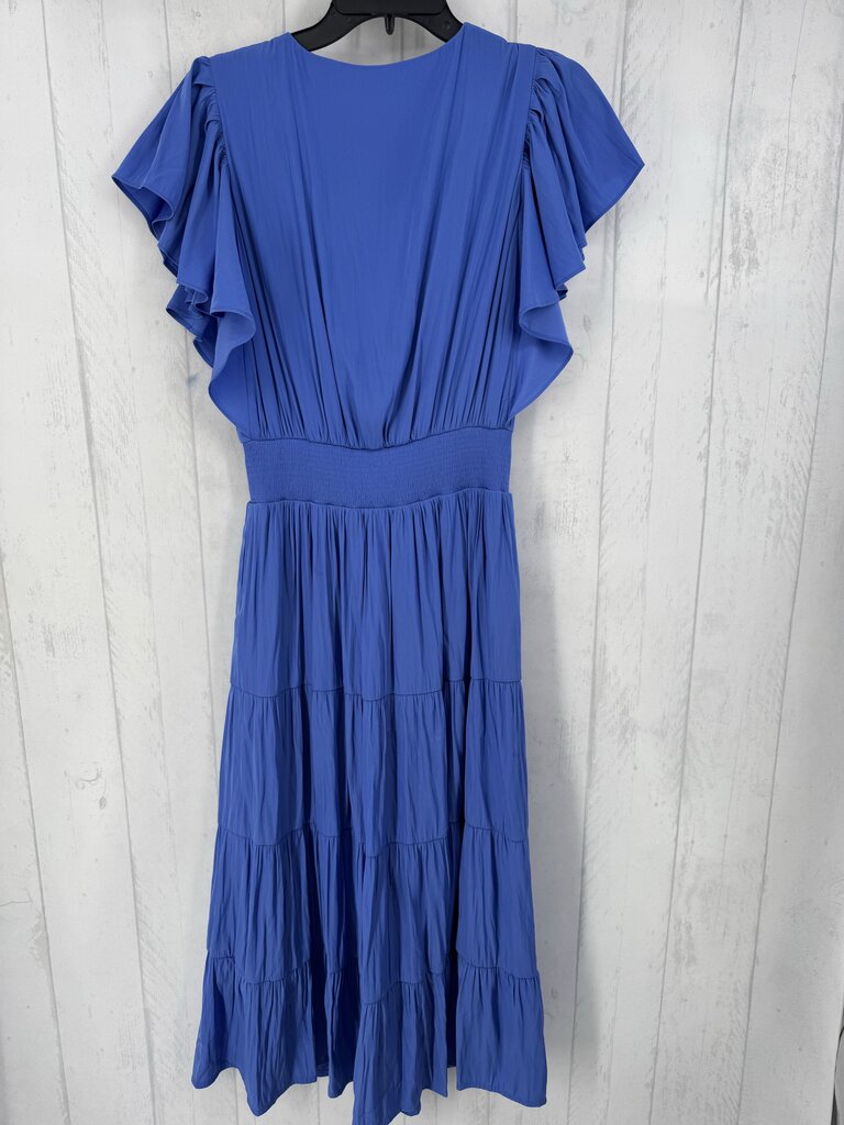 Tiered Maxi Dress w/ Flutter Sleeves - Smocked Waist