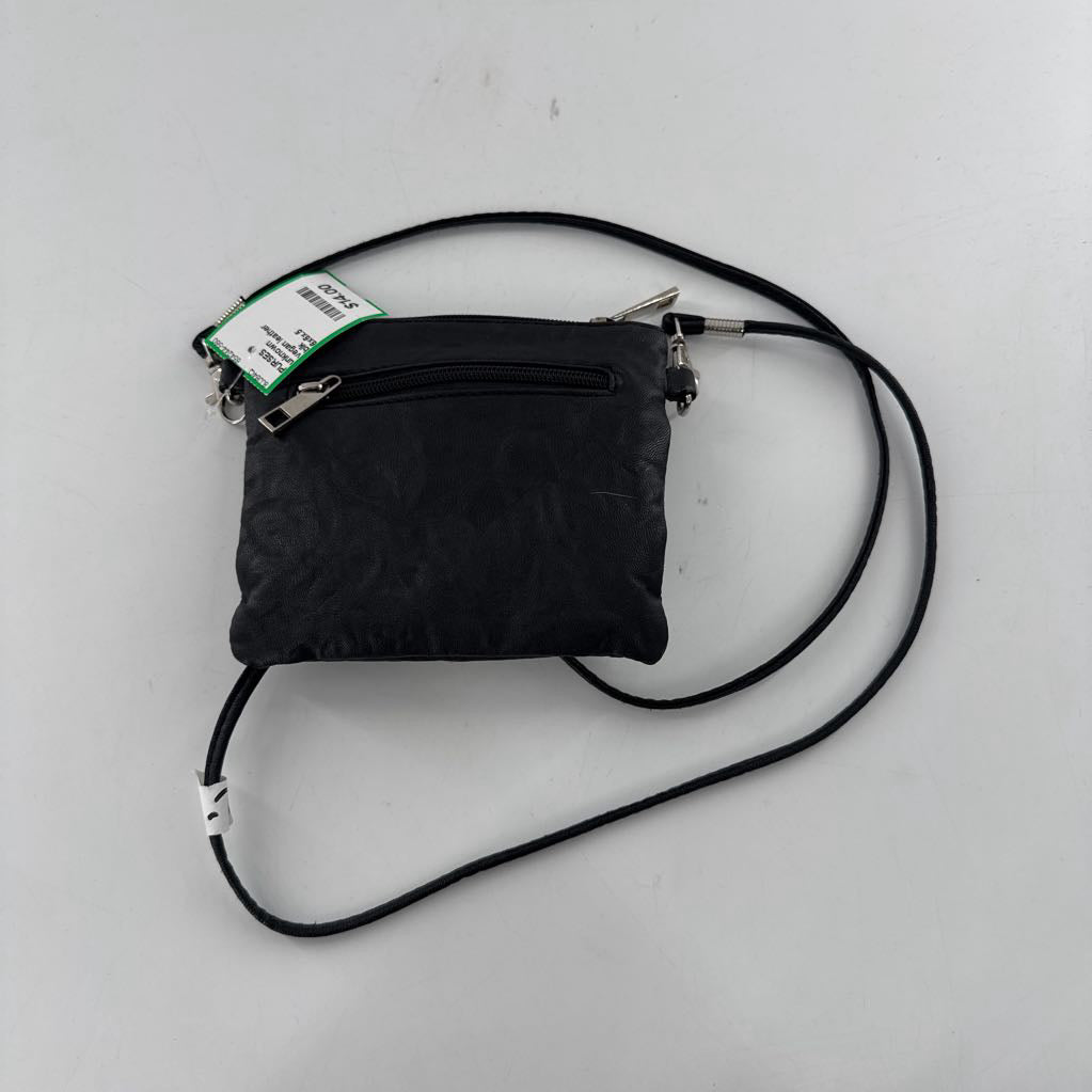 vegan leather flower crossbody