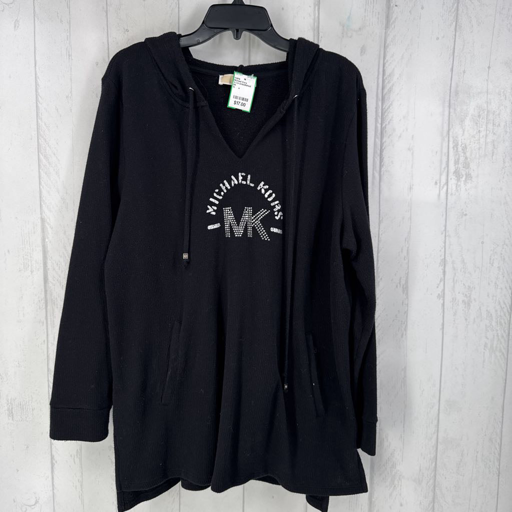 1x l/s embellished top w/ hood