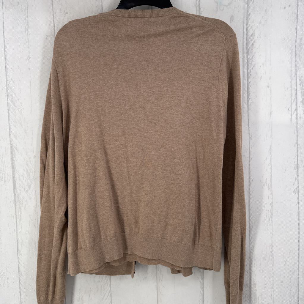 2pc L l/s button cardigan w/ tank