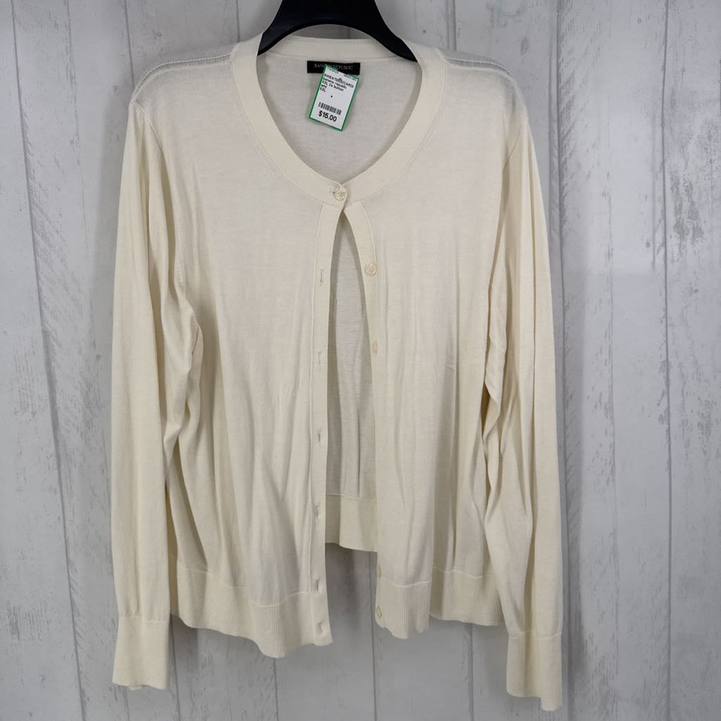 XXL l/s button cardigan