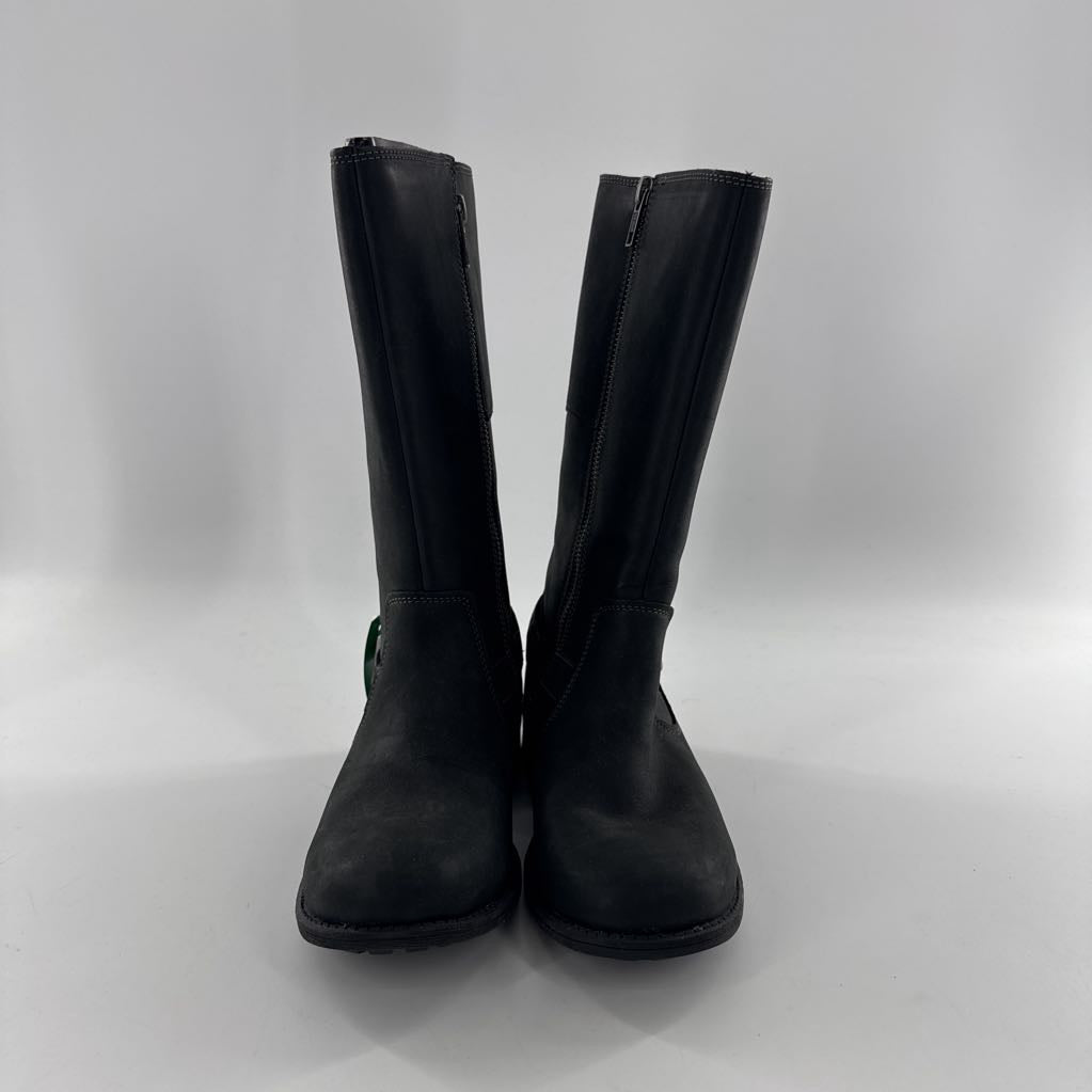 6 leather sherpa lined mid-calf boot