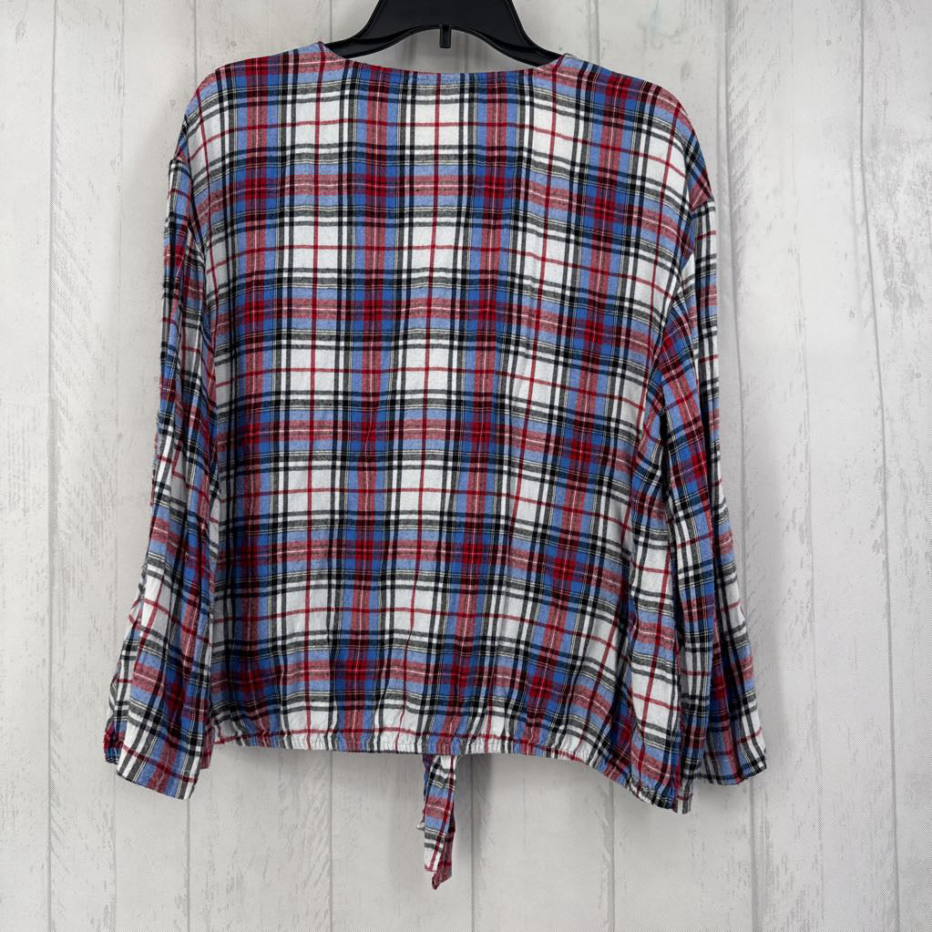 16 plaid button down l/s top