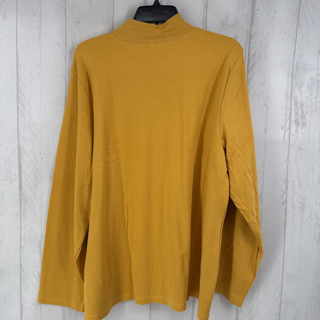 3X mock neck l/s top