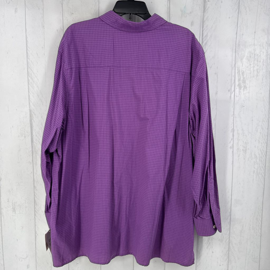 22 checkered button down l/s top