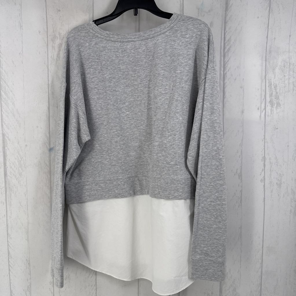 M layered tie front l/s top