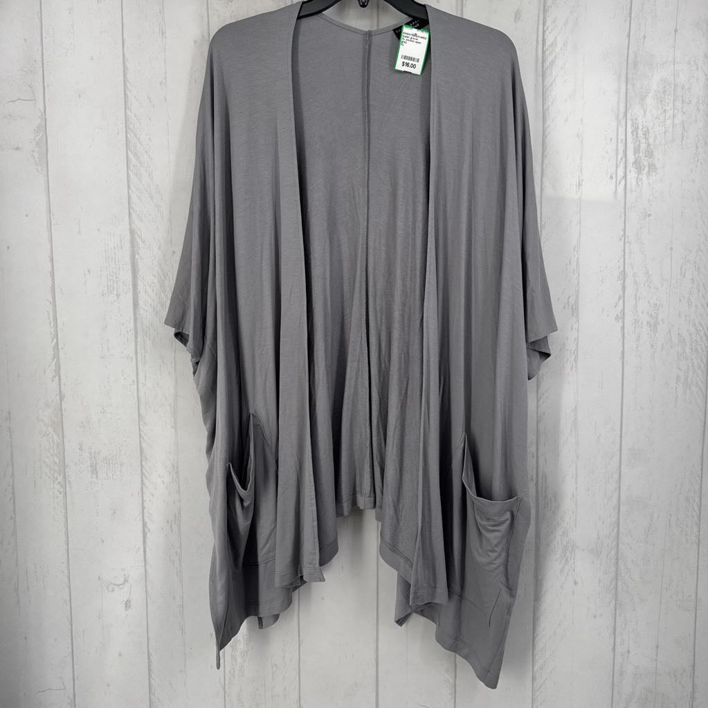 XL pocket open cardigan