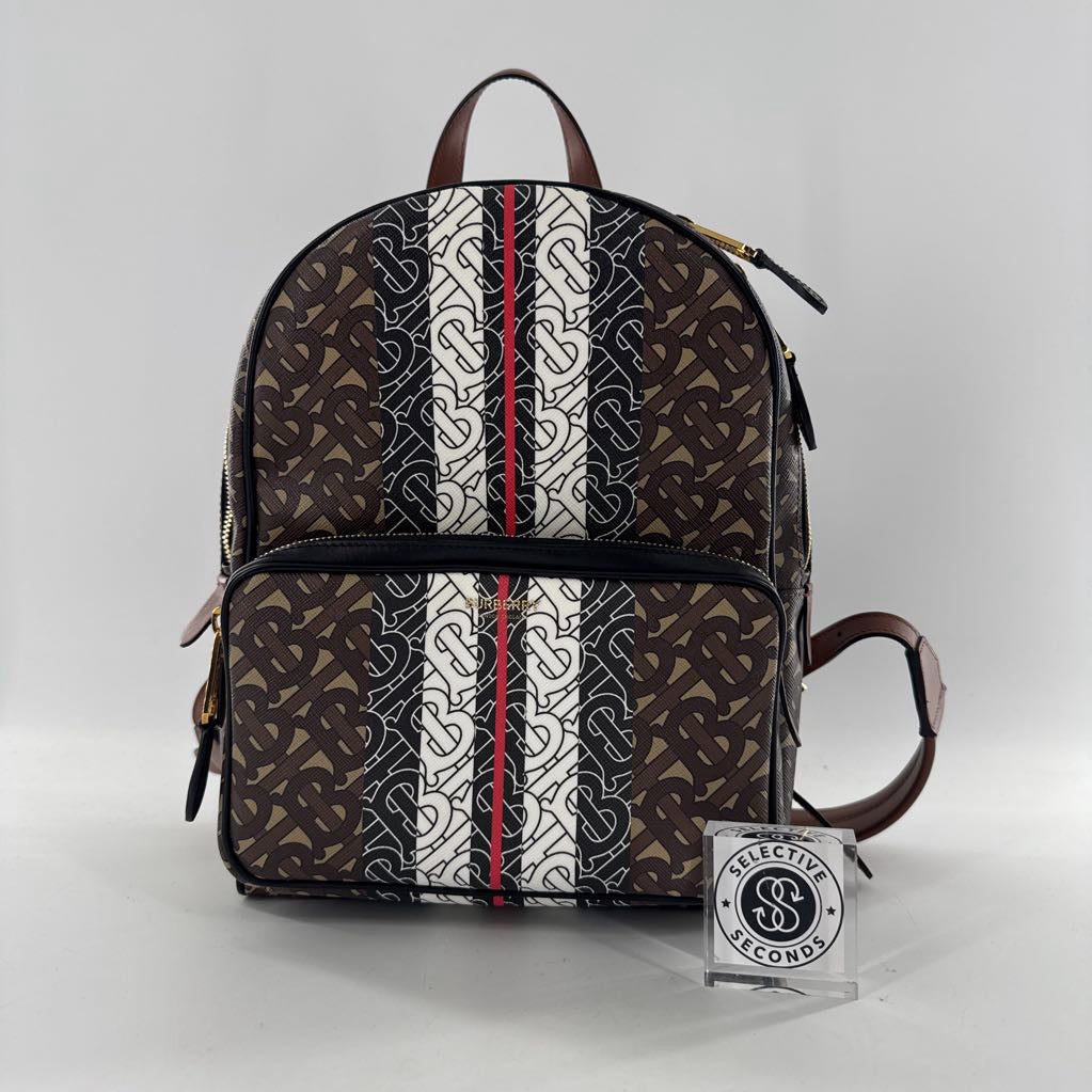 monogram stripe backpack