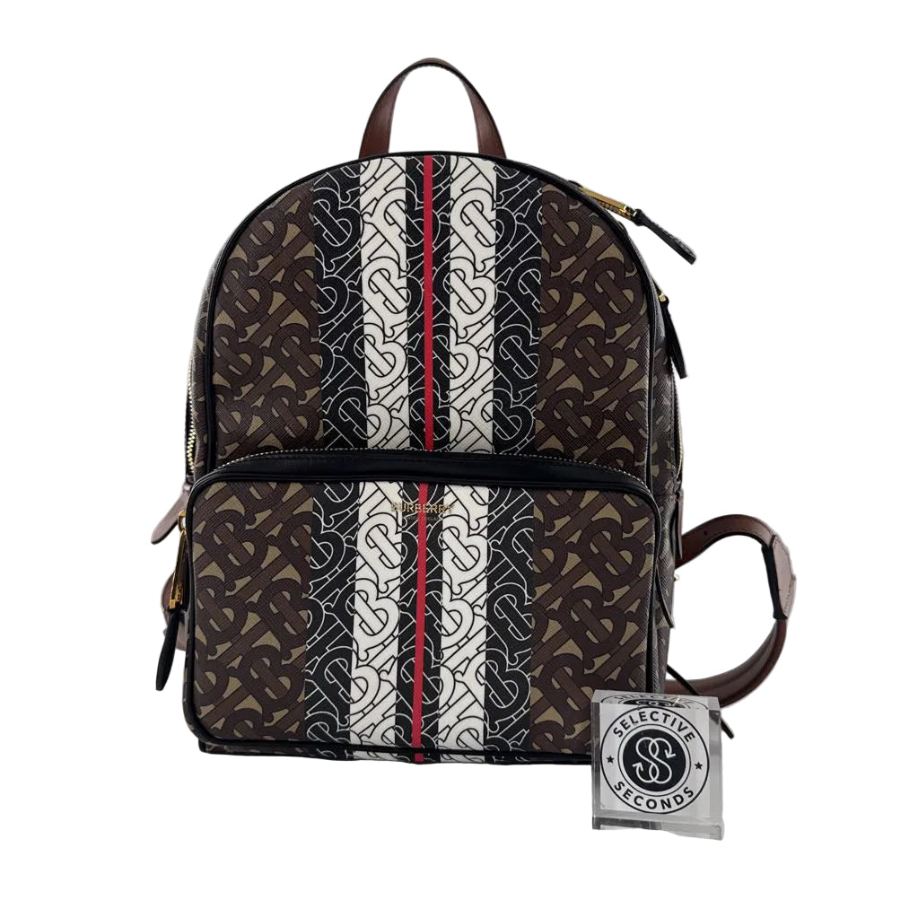 monogram stripe backpack