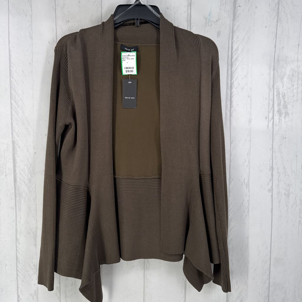 R54 L flowy open front cardi