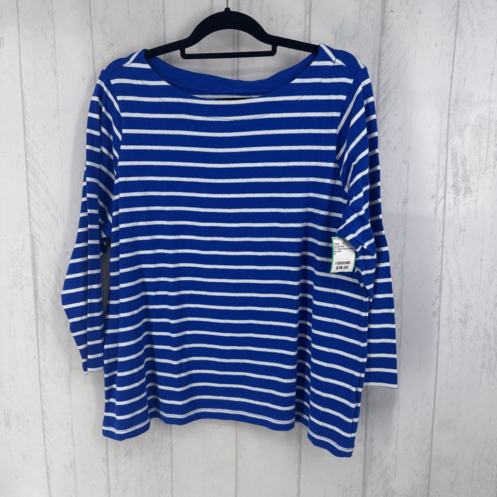 1x stripe boat neck top