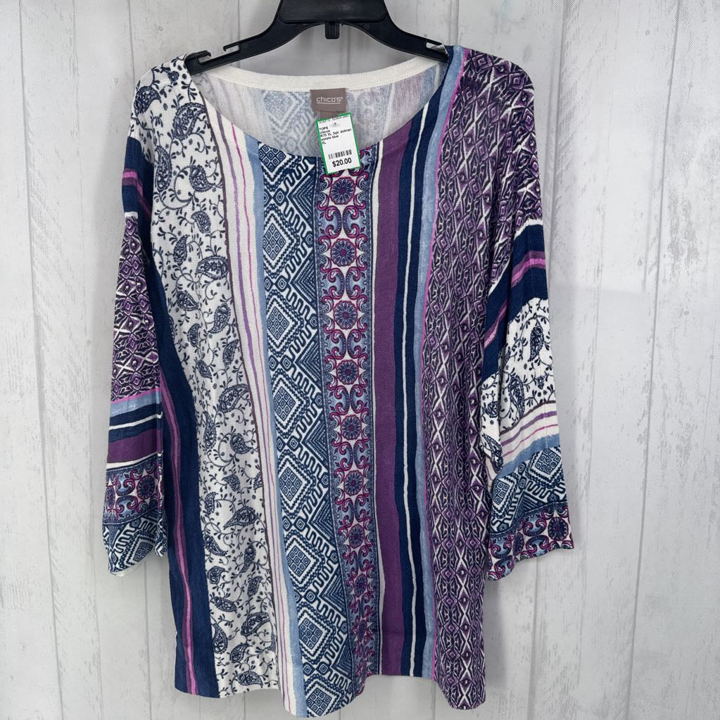 R70 XL 3qtr dolman slv print top