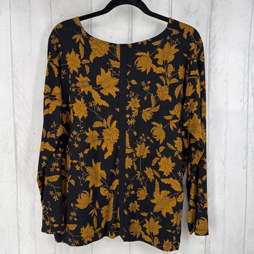 XL flo print l/s top