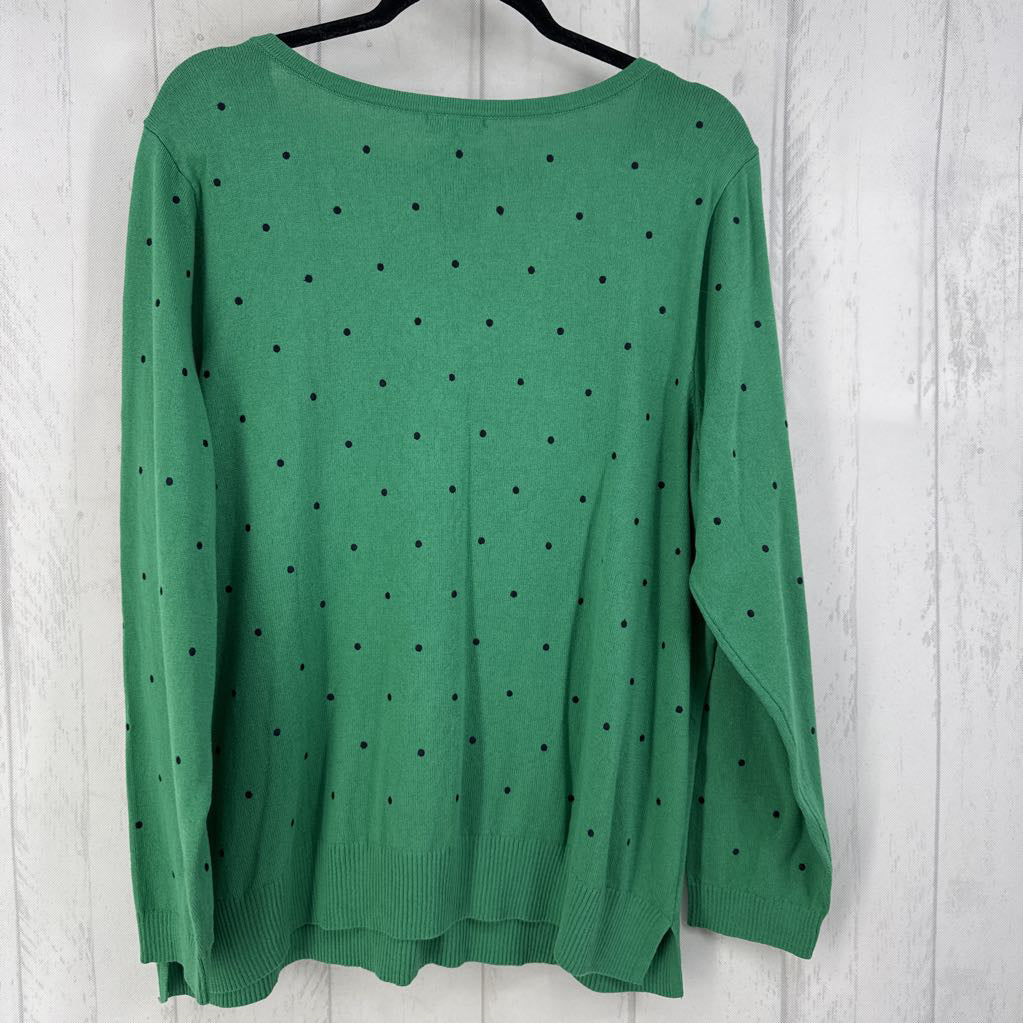 R89 XL polka dot v-neck sweater