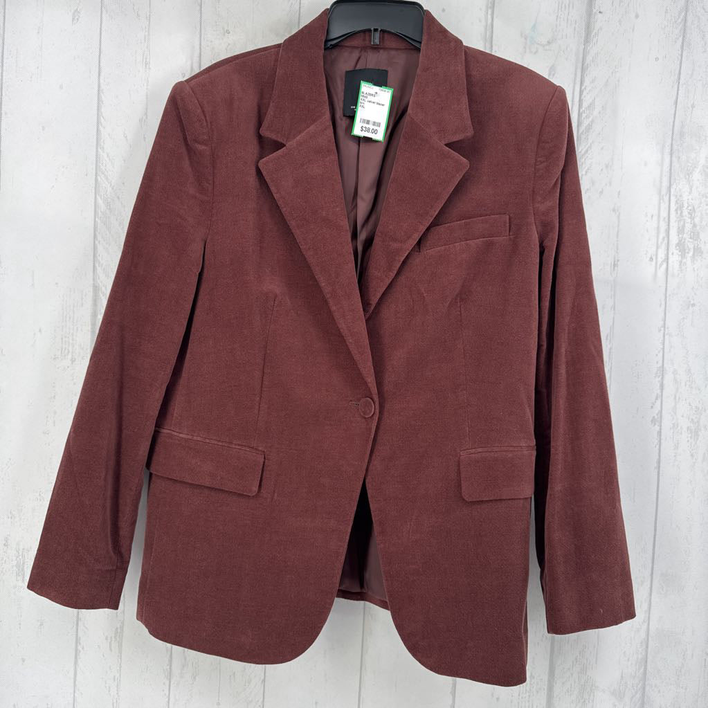 XXL velvet blazer