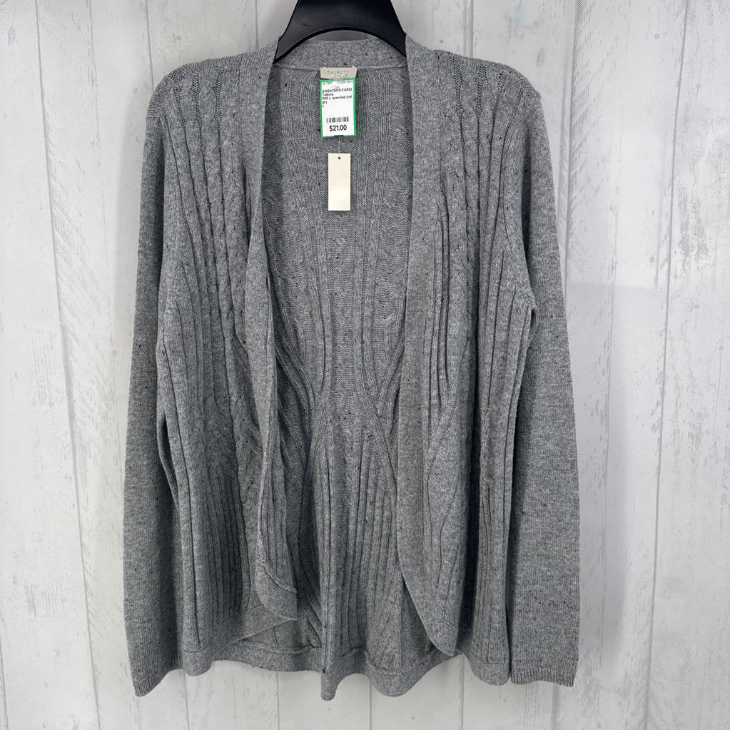 R80 L speckled knit cardi