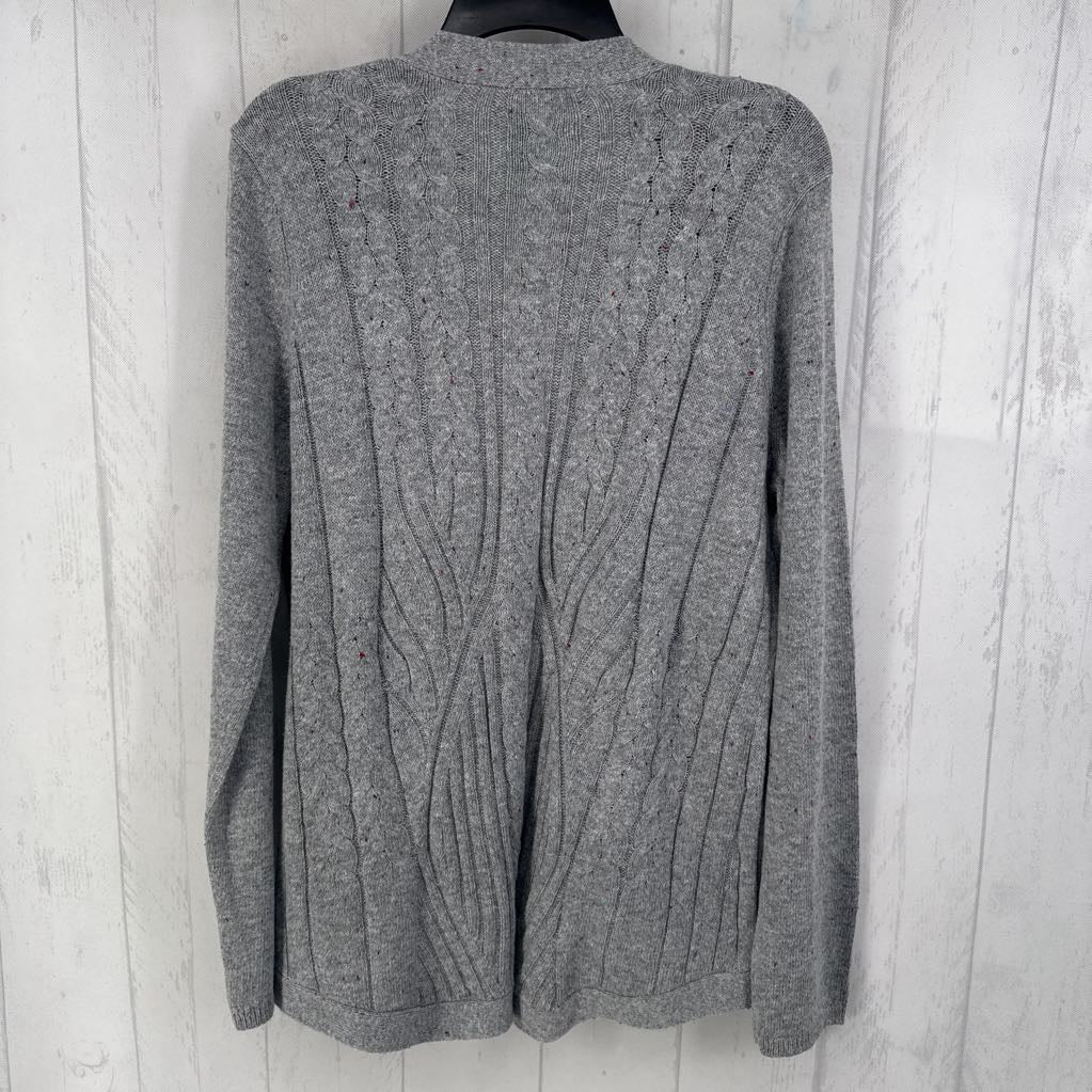 R80 L speckled knit cardi