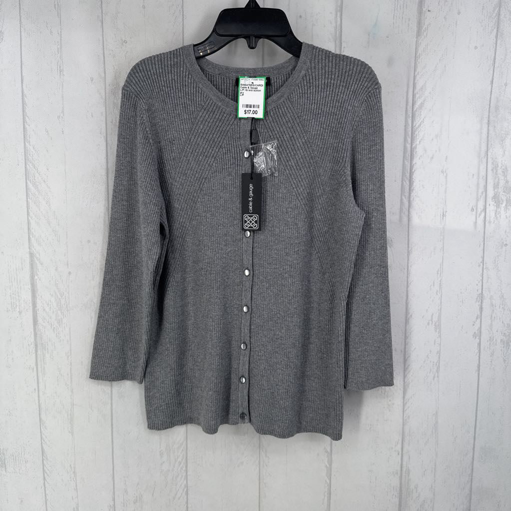 L/P rib knit button down cardi