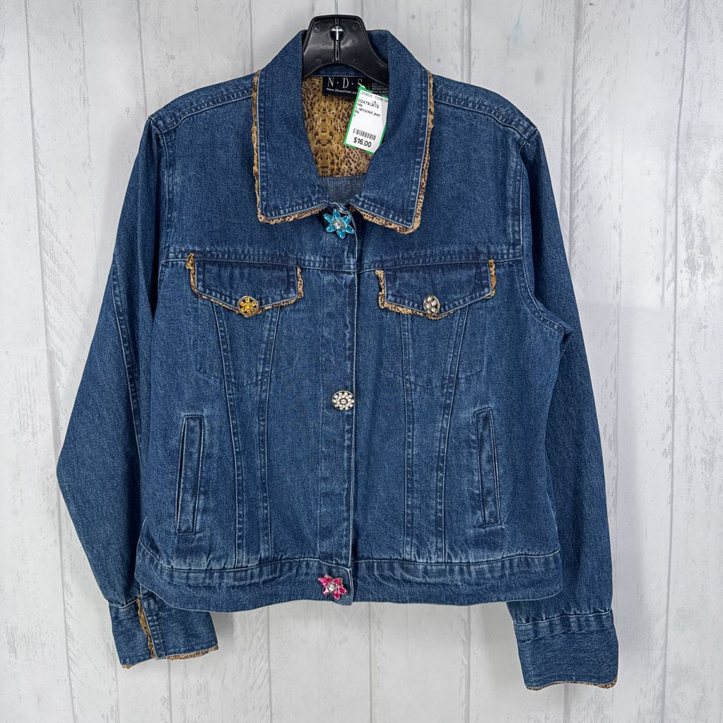 L upcycled jean jacket